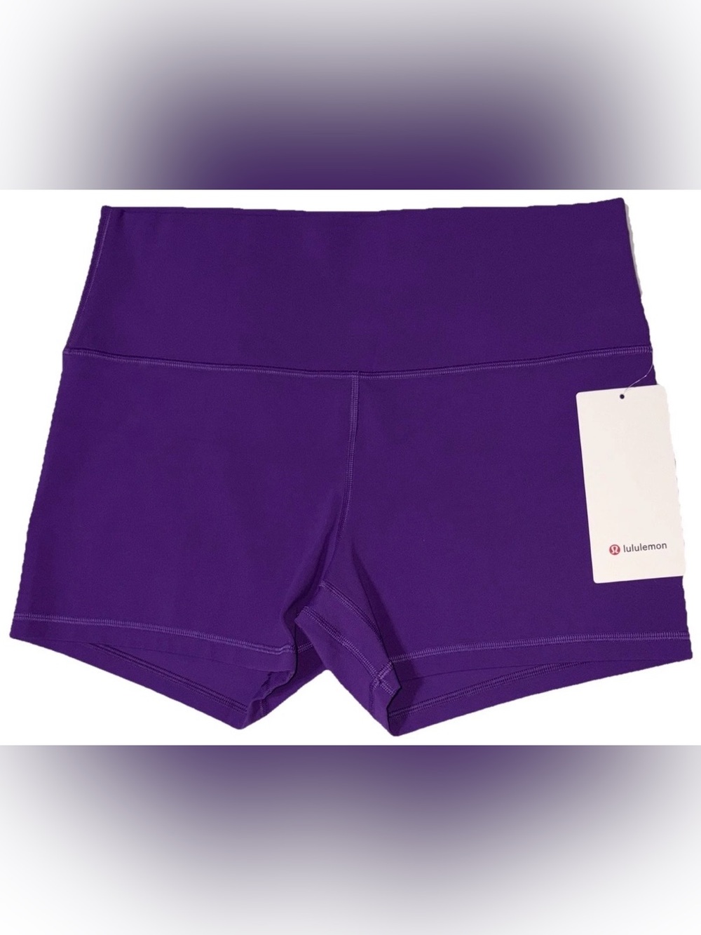 NWT LULULEMON SIZE 14 ALIGN HIGH RISE 4” SHORT. AUTHENTIC COLLEGIANT PURPLE